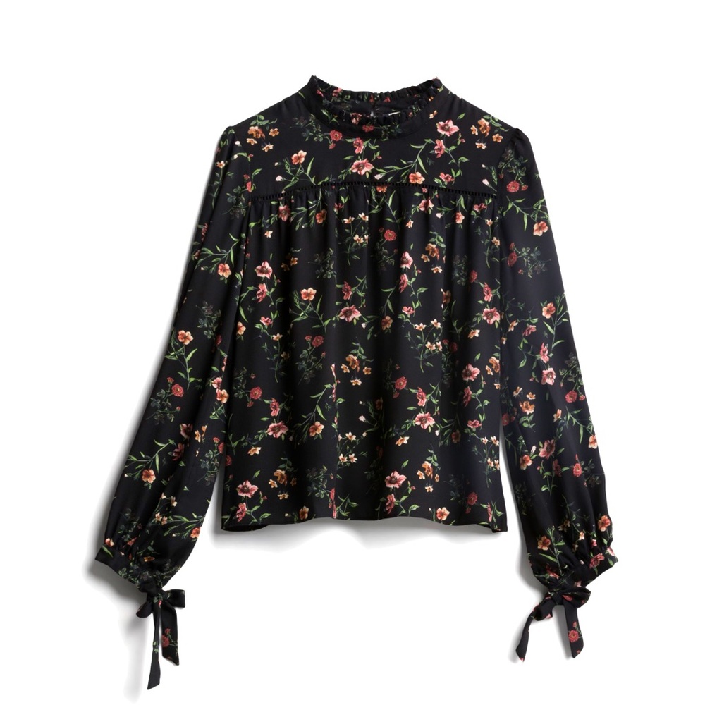 Lost and Wander Rahana Tied Sleeve Detail Blouse